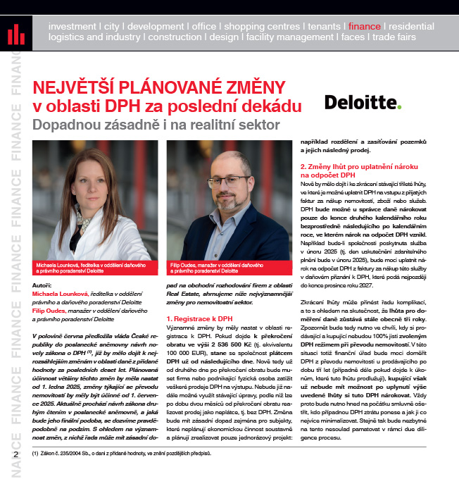 DELOITTE Nejvetsi zmeny DPH za posledni dekadu